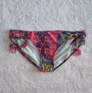OP Neon Paisley Floral Bikini Bottoms
